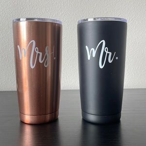 Mr. And Mrs. travel mug set